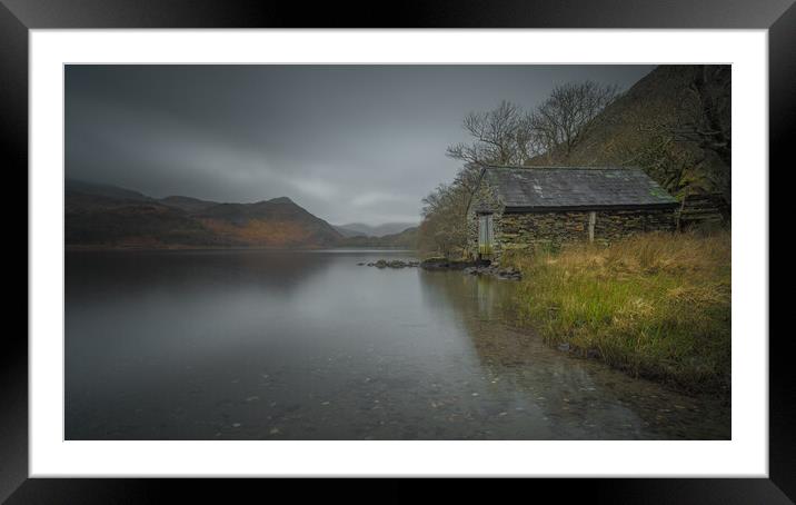 Old Boathouse at Llyn Dinas Framed Mounted Print by Natures' Canvas: Wall Art  & Prints by Andy Astbury