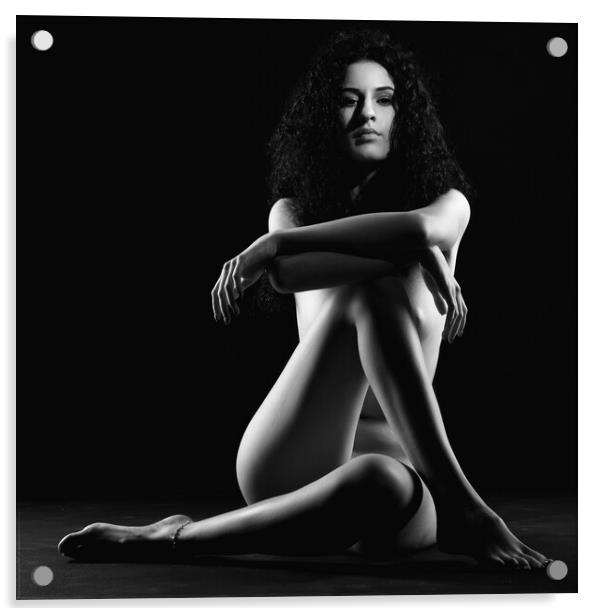 fine art woman nude Acrylic by Alessandro Della Torre