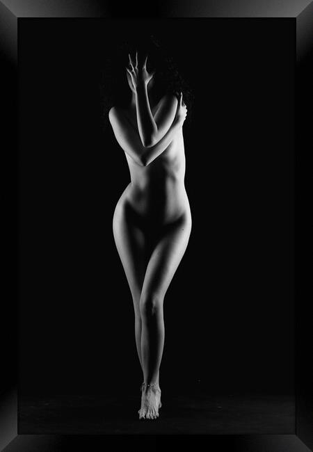Nude woman bodyscape Framed Print by Alessandro Della Torre