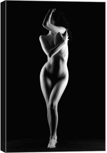 Bodyscape Nude young woman Canvas Print by Alessandro Della Torre
