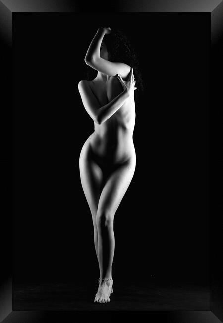 Bodyscape Nude young woman Framed Print by Alessandro Della Torre