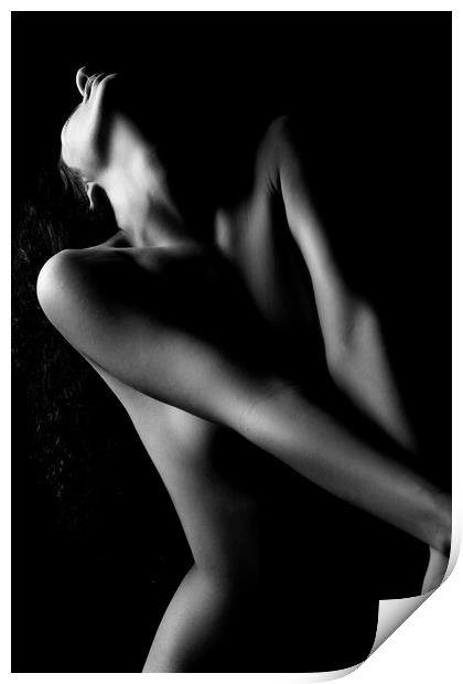 Bodyscape Nude young woman Print by Alessandro Della Torre