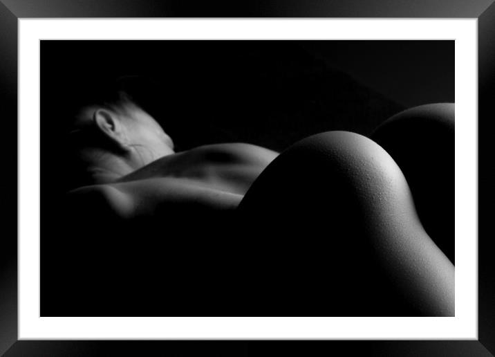 Woman nude in bodyscape Framed Mounted Print by Alessandro Della Torre