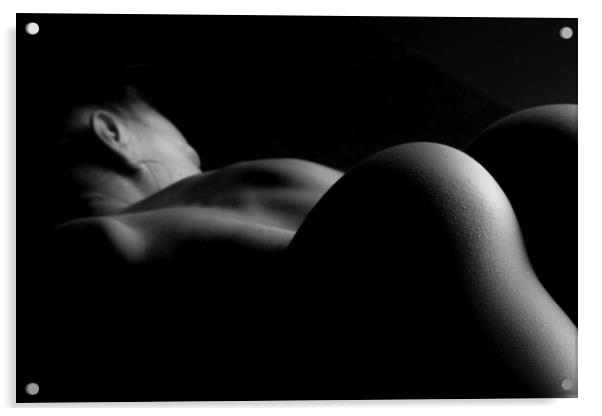 Woman nude in bodyscape Acrylic by Alessandro Della Torre