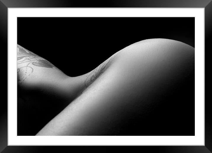 Nude woman bodyscape Framed Mounted Print by Alessandro Della Torre