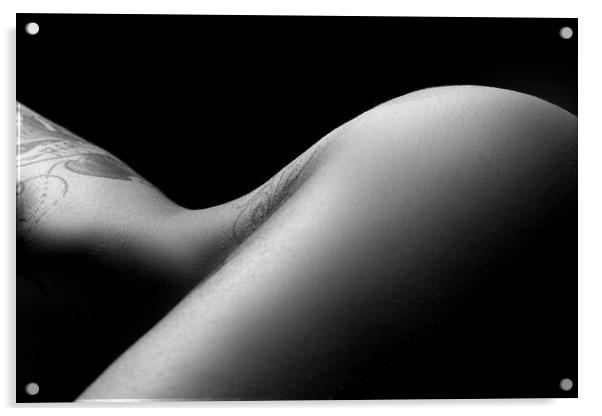 Nude woman bodyscape Acrylic by Alessandro Della Torre