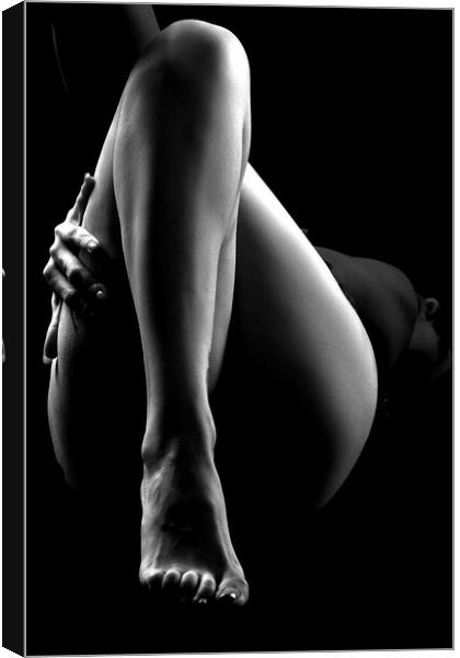 bodyscape nude legs of woman Canvas Print by Alessandro Della Torre