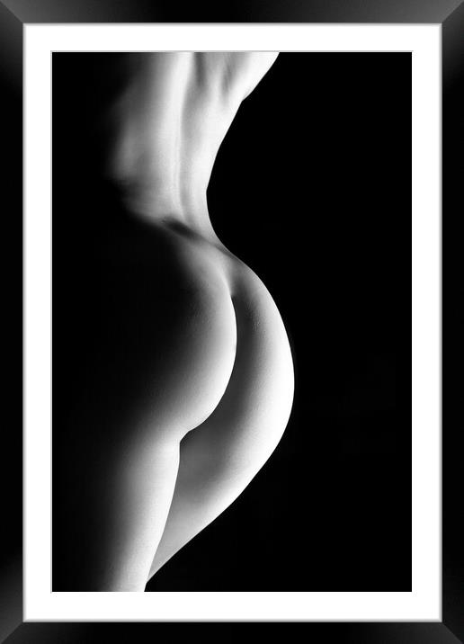 nude ass woman bodyscape Framed Mounted Print by Alessandro Della Torre