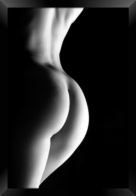 nude ass woman bodyscape Framed Print by Alessandro Della Torre