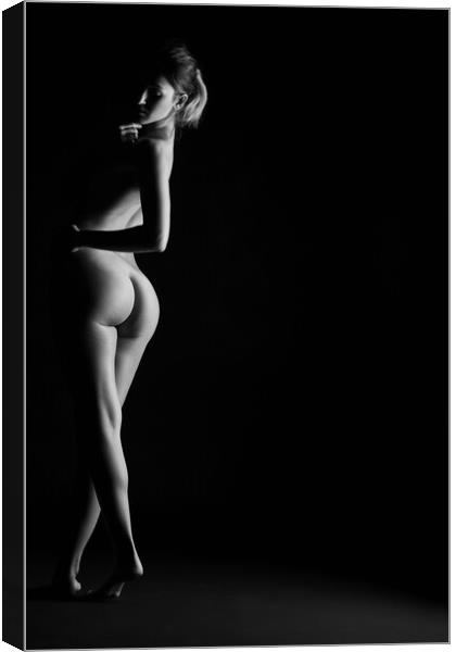 nude bodyscape woman standing Canvas Print by Alessandro Della Torre