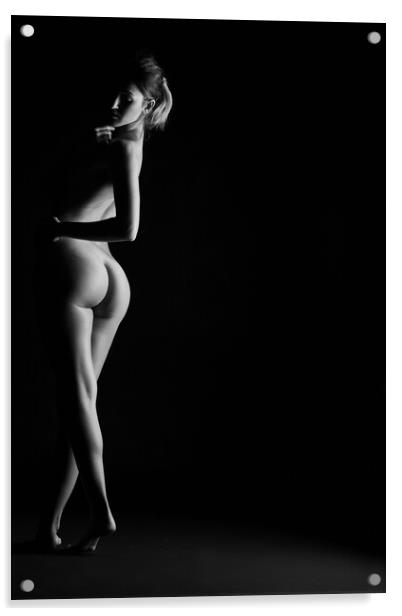 nude bodyscape woman standing Acrylic by Alessandro Della Torre
