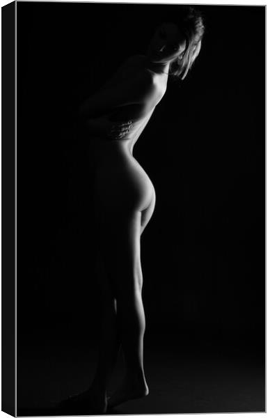 standing nude woman on bodyscape Canvas Print by Alessandro Della Torre