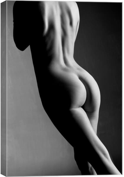 nude back woman Canvas Print by Alessandro Della Torre