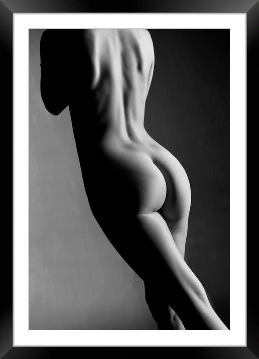 nude back woman Framed Mounted Print by Alessandro Della Torre