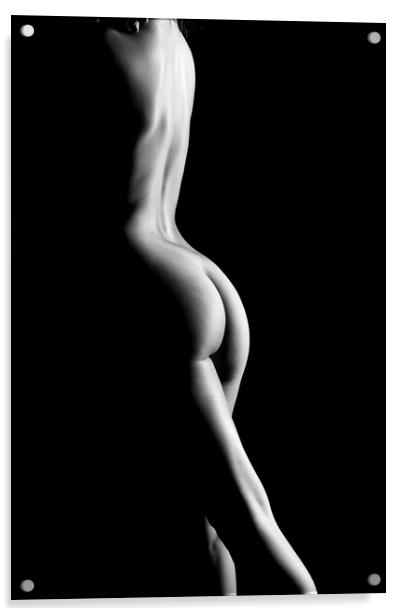 nude woman back and ass fine art bodyscape Acrylic by Alessandro Della Torre