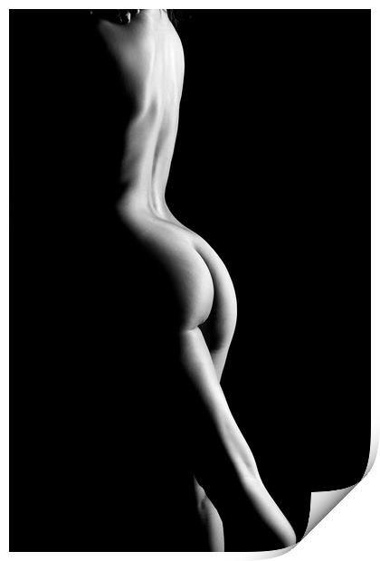 nude woman back and ass fine art bodyscape Print by Alessandro Della Torre