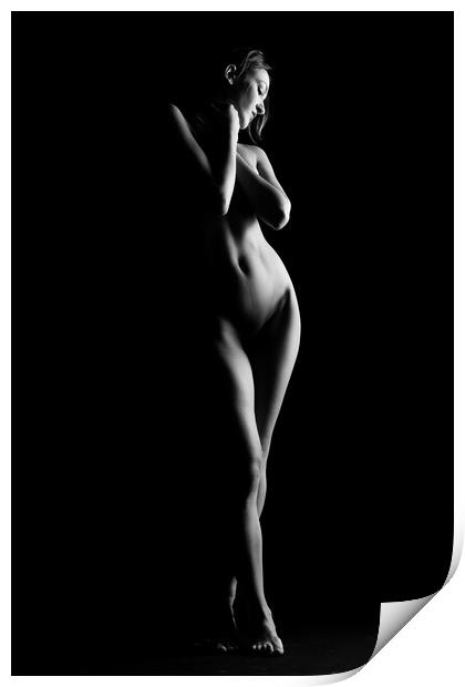 nude standing bodyscape of sensual fine art woman Print by Alessandro Della Torre