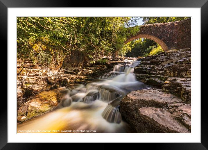 The Majestic Beauty of Cauldron Falls Framed Mounted Print by John Carson