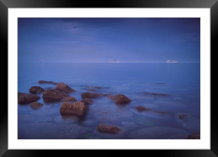 Ghost Ships Framed Mounted Print by Ashley Chaplin