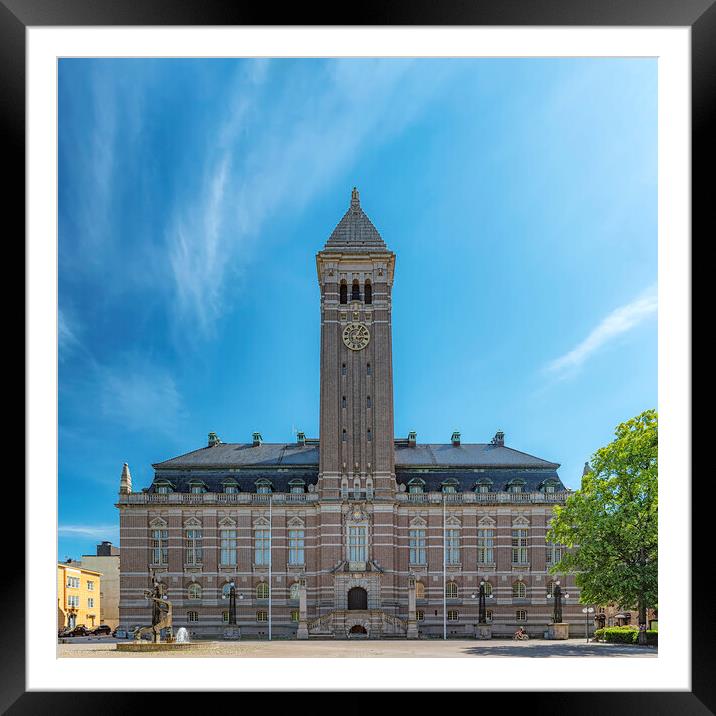Norrkoping Town Hall Framed Mounted Print by Antony McAulay