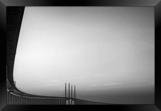 Oresunds Bridge Abstract View Framed Print by Antony McAulay