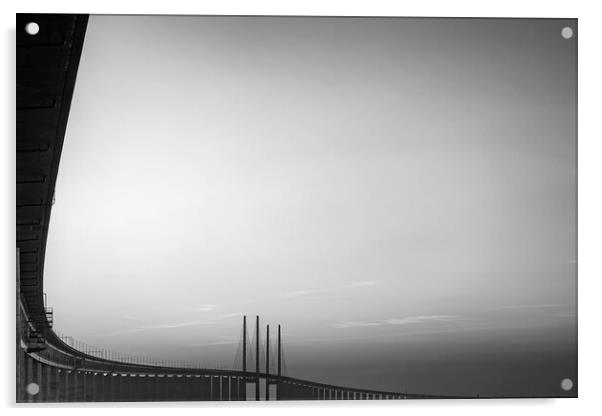 Oresunds Bridge Abstract View Acrylic by Antony McAulay