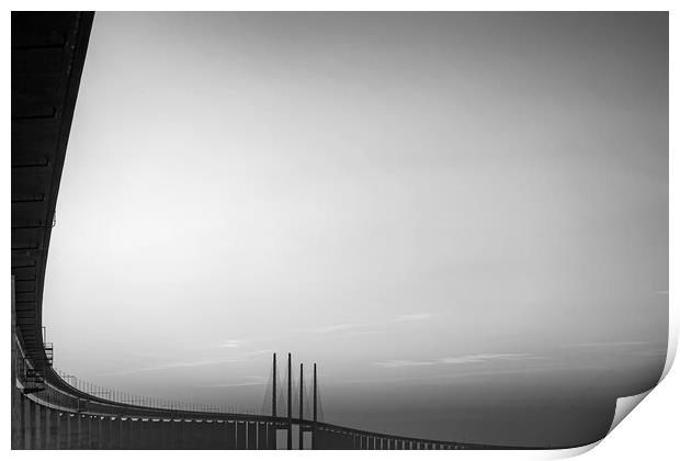 Oresunds Bridge Abstract View Print by Antony McAulay