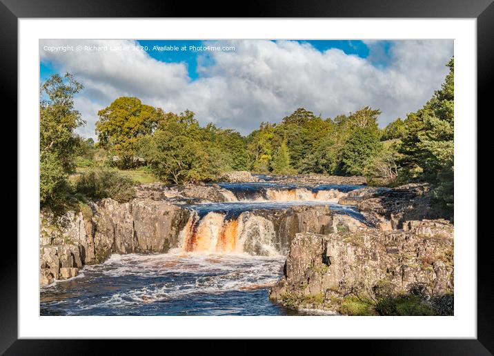 Autumn Tints at Low Force Waterfall Sep 2020 Framed Mounted Print by Richard Laidler