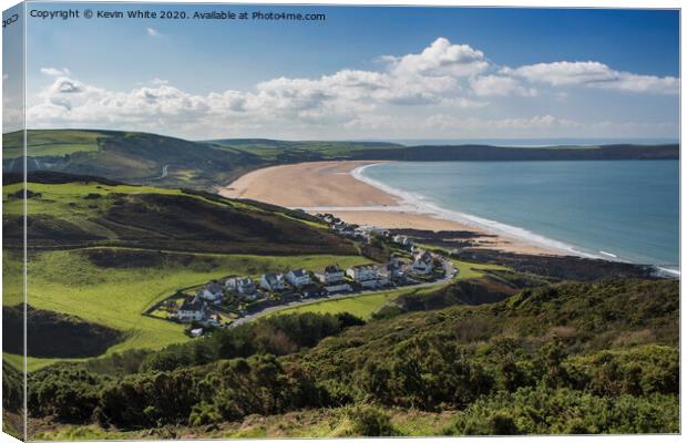 Woolacombe Beach view Canvas Print by Kevin White