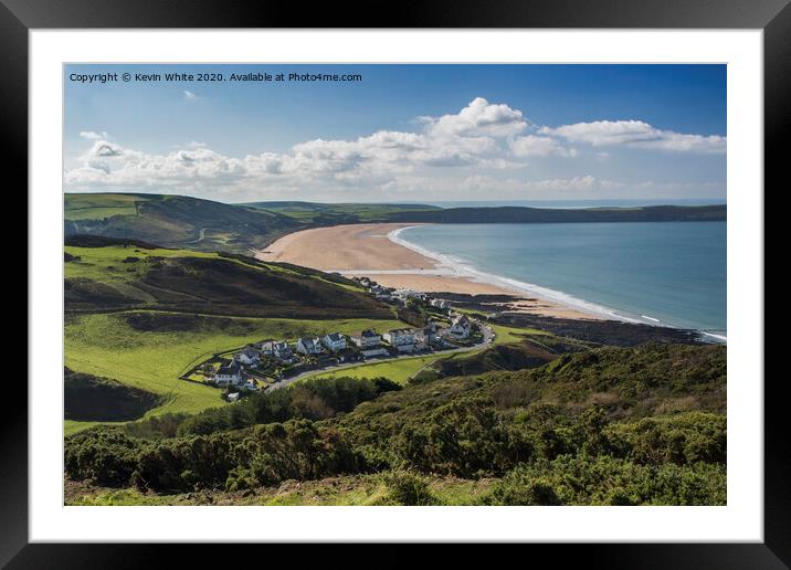 Woolacombe Beach view Framed Mounted Print by Kevin White