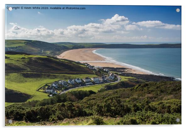 Woolacombe Beach view Acrylic by Kevin White