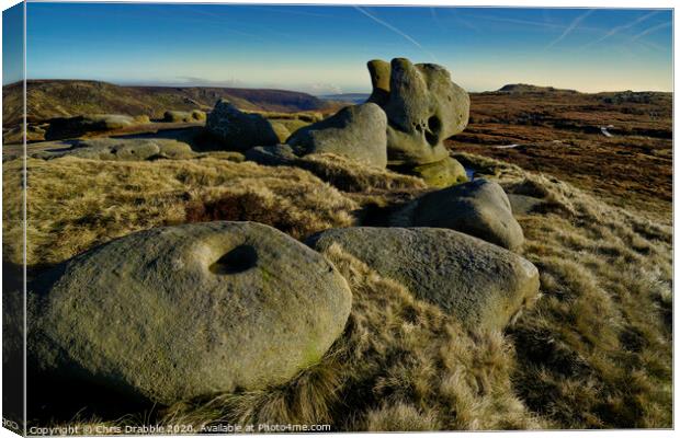 Along the Southern Edges of Kinder Scout Canvas Print by Chris Drabble