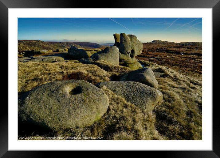 Along the Southern Edges of Kinder Scout Framed Mounted Print by Chris Drabble