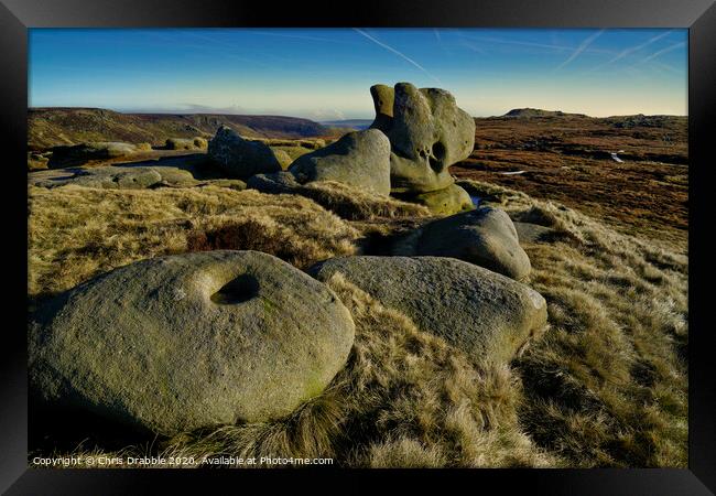 Along the Southern Edges of Kinder Scout Framed Print by Chris Drabble