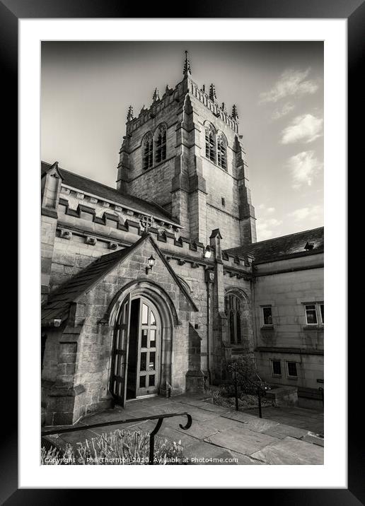 Bradford Cathedral B&W Framed Mounted Print by Phill Thornton