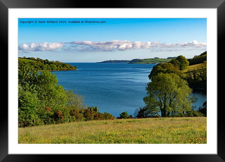 the river fal cornwall Framed Mounted Print by Kevin Britland