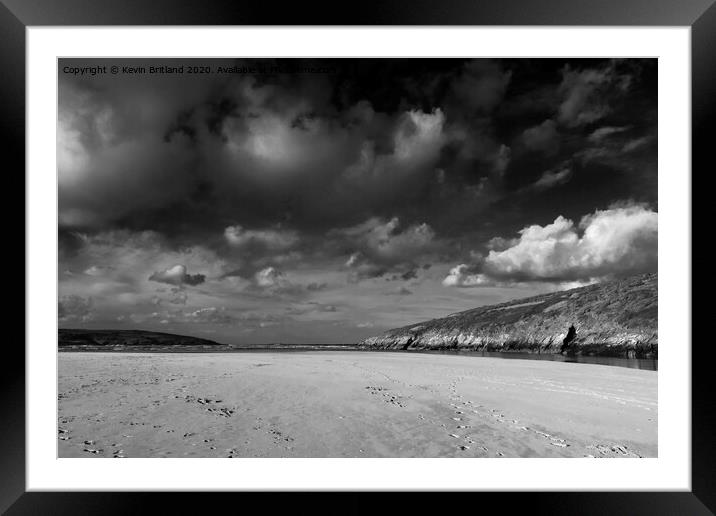 stormy skies in cornwall Framed Mounted Print by Kevin Britland
