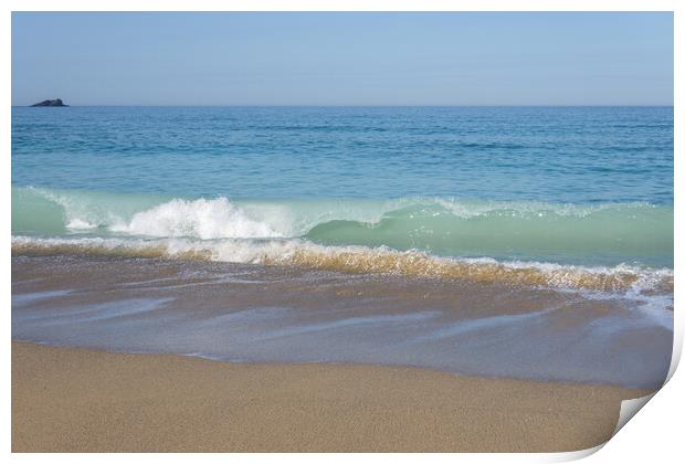 Fistral Beach Newquay Cornwall Print by Tony Twyman