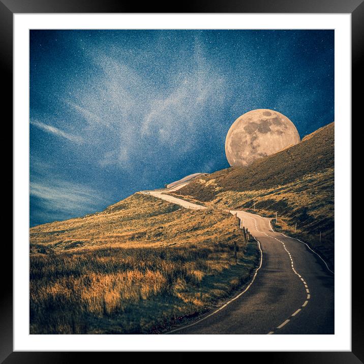 A Road to the Moon Framed Mounted Print by Duncan Loraine