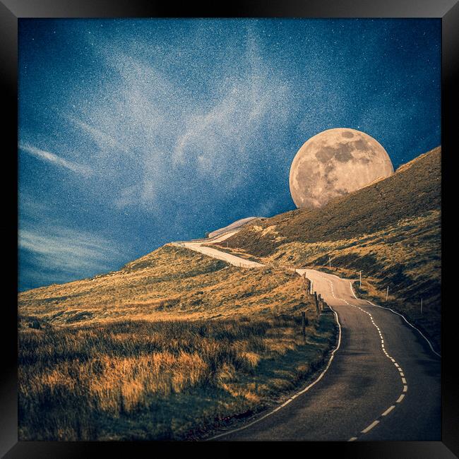 A Road to the Moon Framed Print by Duncan Loraine