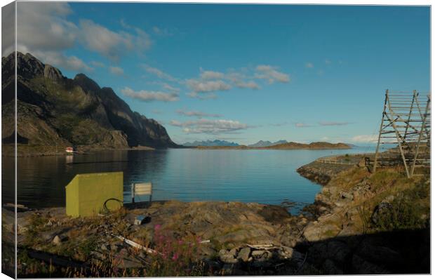 fjord in norway in front of ocean view panorama Canvas Print by Alessandro Della Torre