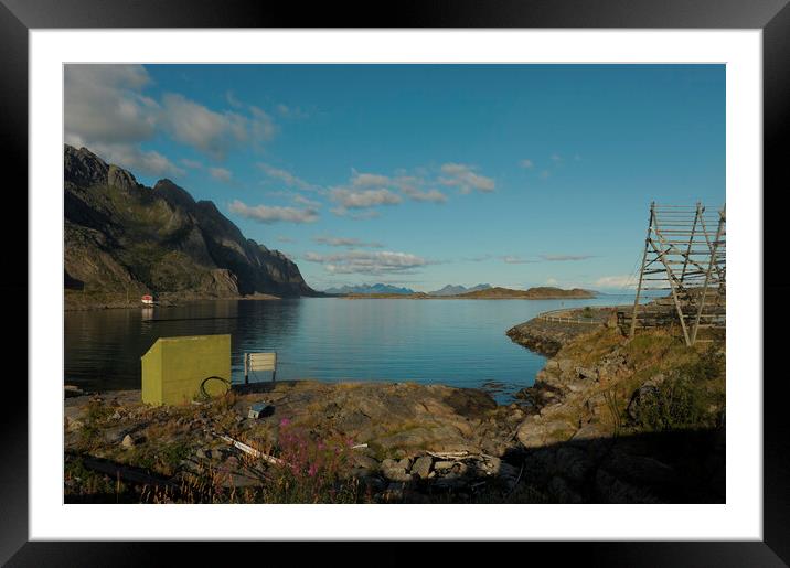 fjord in norway in front of ocean view panorama Framed Mounted Print by Alessandro Della Torre