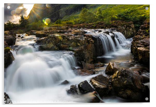 The Waterfalls of Glencoe Acrylic by Lrd Robert Barnes