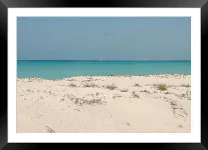 A sandy beach next to the ocean Framed Mounted Print by Alessandro Della Torre