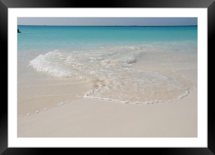 A beach next to the ocean on the shores of cuba Framed Mounted Print by Alessandro Della Torre