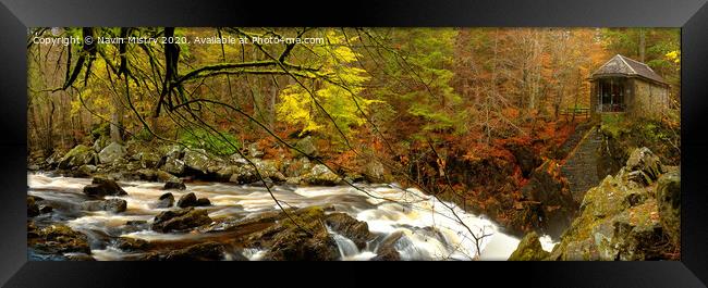 The Hermitage and the River Braan, near Dunkeld, Perthshire Framed Print by Navin Mistry