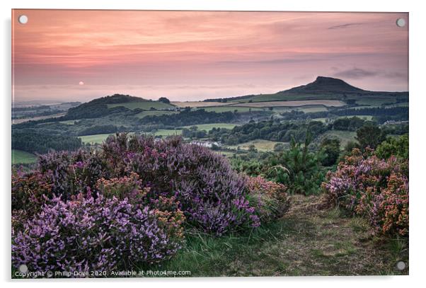 Late Summer light at Roseberry Topping  Acrylic by Phillip Dove LRPS