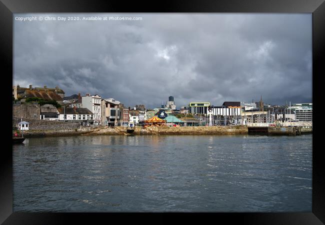 The Barbican Sutton harbour and Plymouth Framed Print by Chris Day