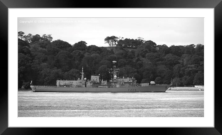 HMS Lancaster Framed Mounted Print by Chris Day