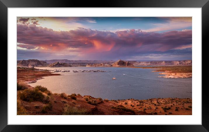 Sunset over Wahweap Bay Framed Mounted Print by BRADLEY MORRIS